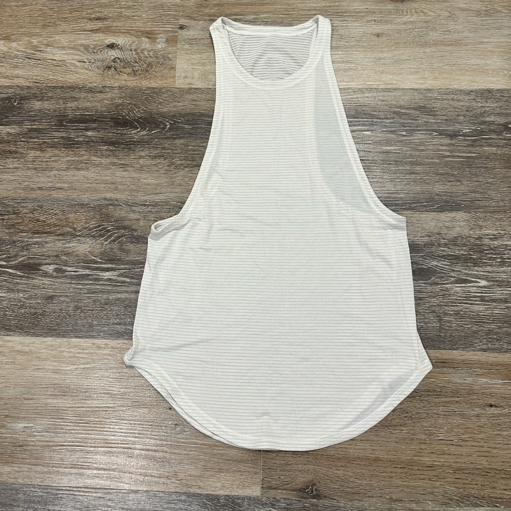 Lululemon White Athletic Tank Top
